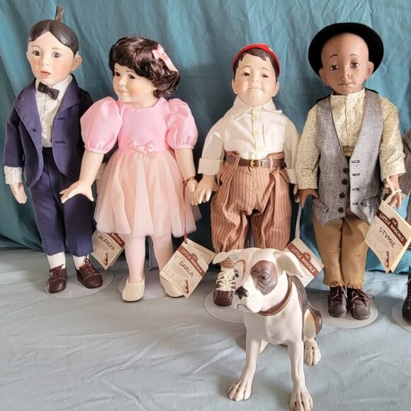 The Hamilton Collection Vintage Little Rascals Porcelain Dolls COMPLETE SET 1993 - Picture 1 of 8